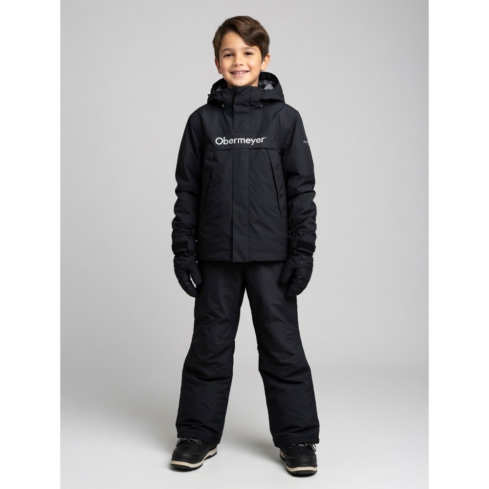 Obermeyer Kids Black Insulated Snow Pants Ski Bibs Winter Outdoor Trousers